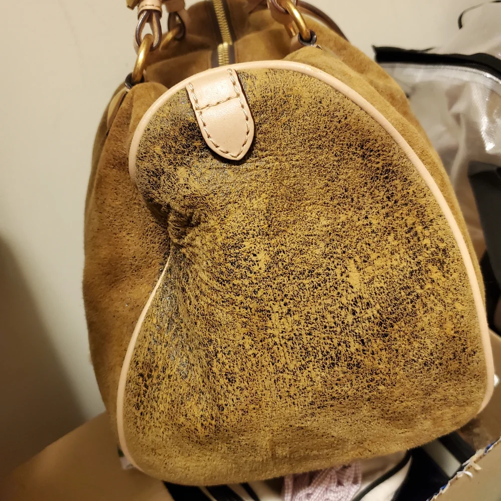 Michael Kors Grayson Suede Satchel  *FLAWS INSIDE - Picture 2 of 15